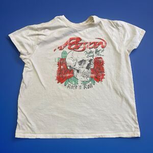 Poison Band Shirt Top Women’s Size Large Stretch Rock 80s